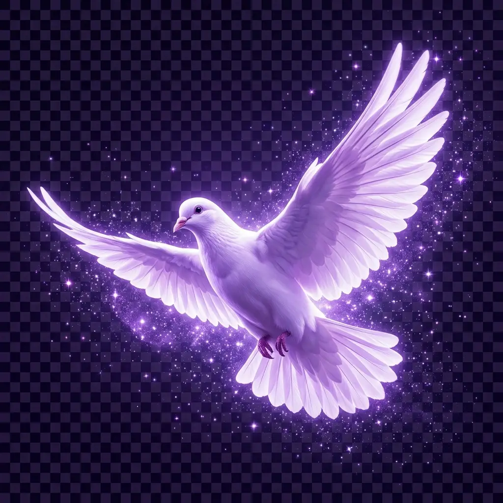 White Dove in Flight